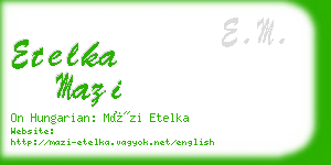 etelka mazi business card